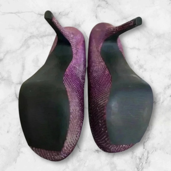 🆕Purple Heels with Stiletto Design and Shimmer - Picture 5 of 13